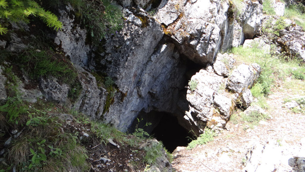 View of the entrance to the cave of Hermes.