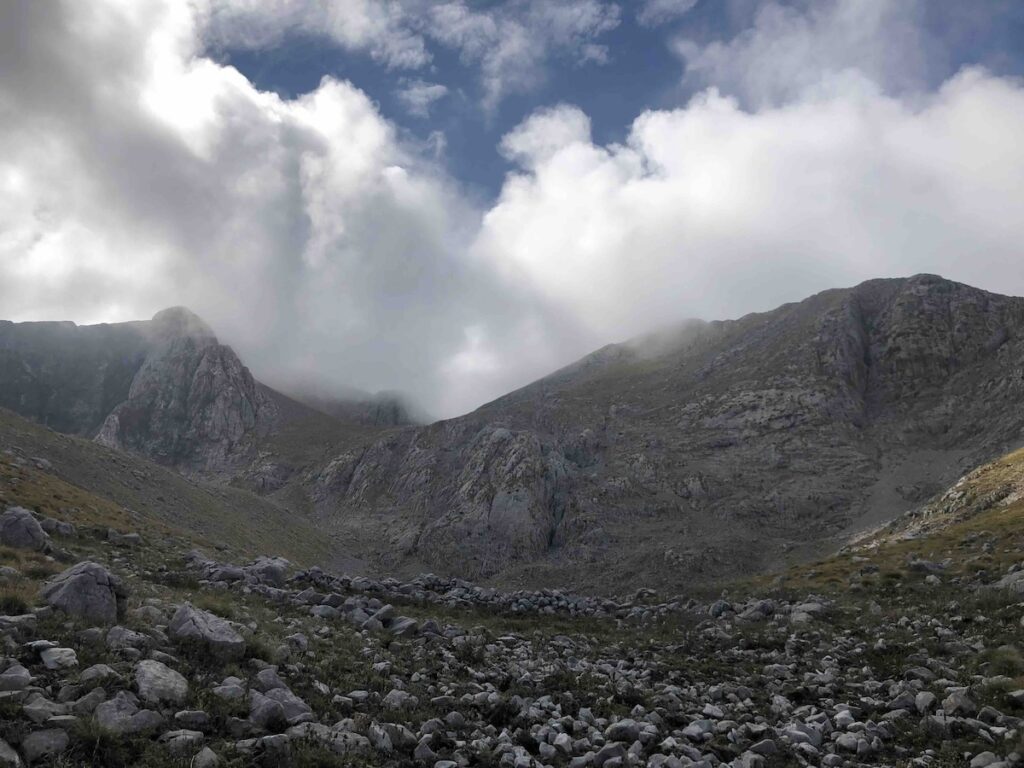 mountain scenery with cliffs