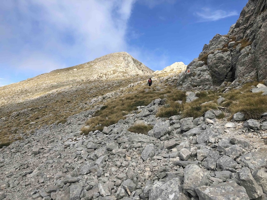 steep, rocky path
