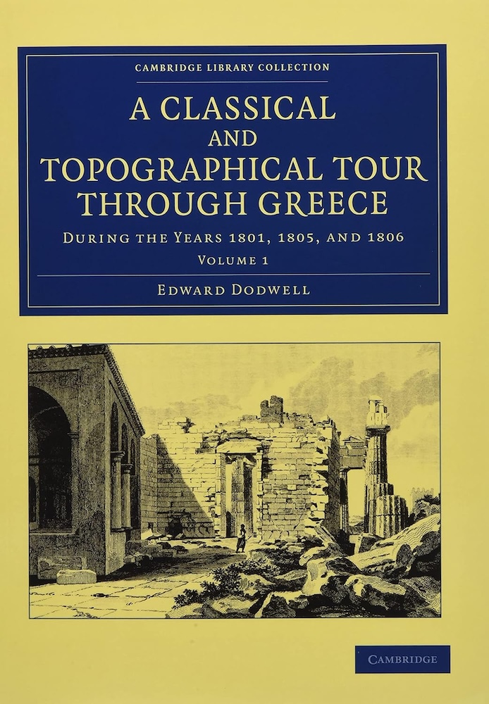 Book cover with sketch of ruined building.